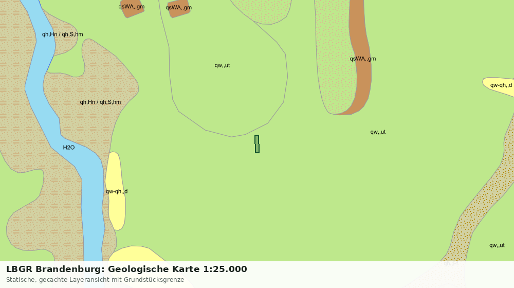 Statische Kartenansicht: LBGR Brandenburg: Geologische Karte 1:25.000