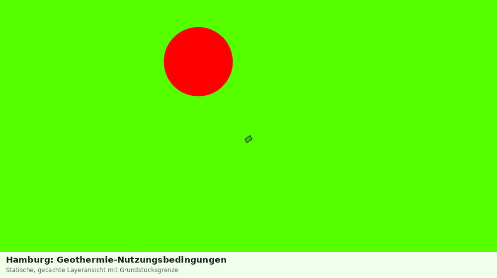 Statische Kartenansicht: Hamburg: Geothermie-Nutzungsbedingungen
