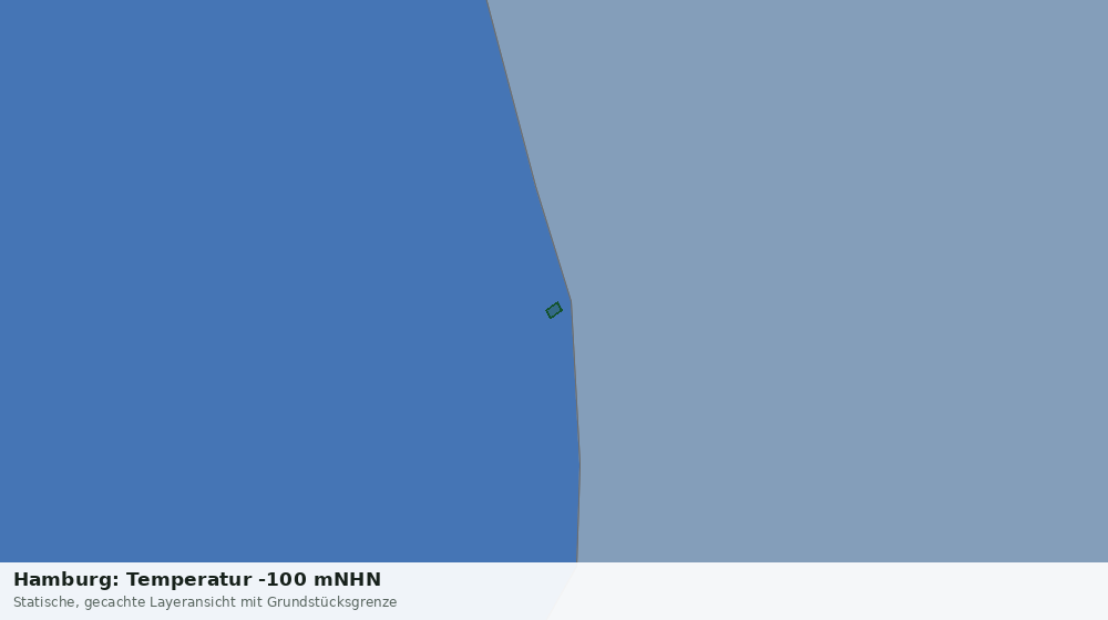 Statische Kartenansicht: Hamburg: Temperatur -100 mNHN