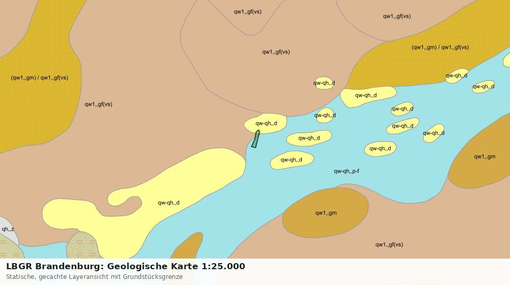 Statische Kartenansicht: LBGR Brandenburg: Geologische Karte 1:25.000