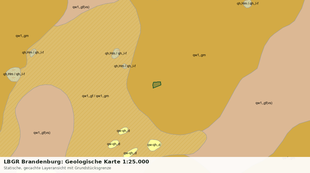 Statische Kartenansicht: LBGR Brandenburg: Geologische Karte 1:25.000