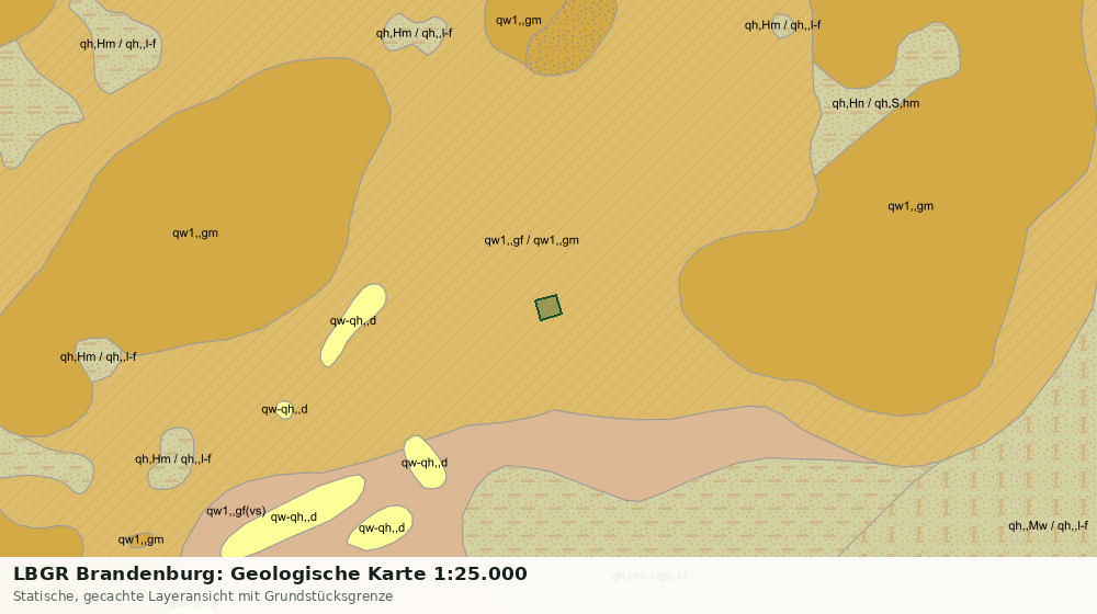 Statische Kartenansicht: LBGR Brandenburg: Geologische Karte 1:25.000