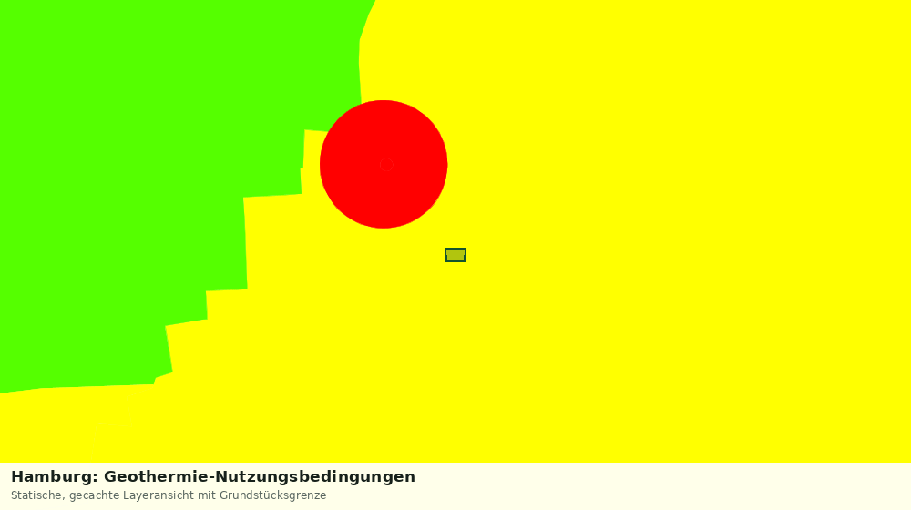 Statische Kartenansicht: Hamburg: Geothermie-Nutzungsbedingungen