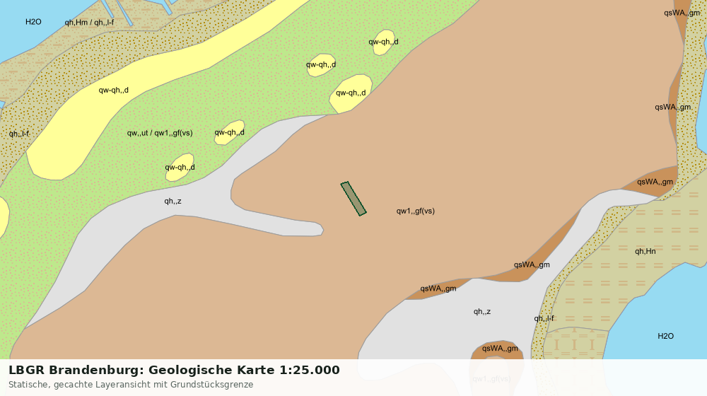 Statische Kartenansicht: LBGR Brandenburg: Geologische Karte 1:25.000