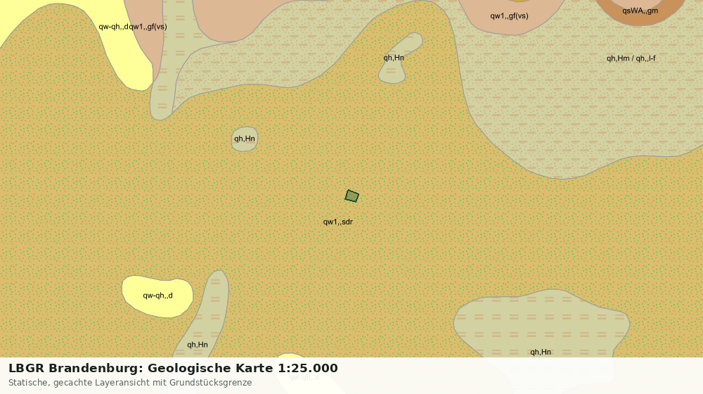 Statische Kartenansicht: LBGR Brandenburg: Geologische Karte 1:25.000