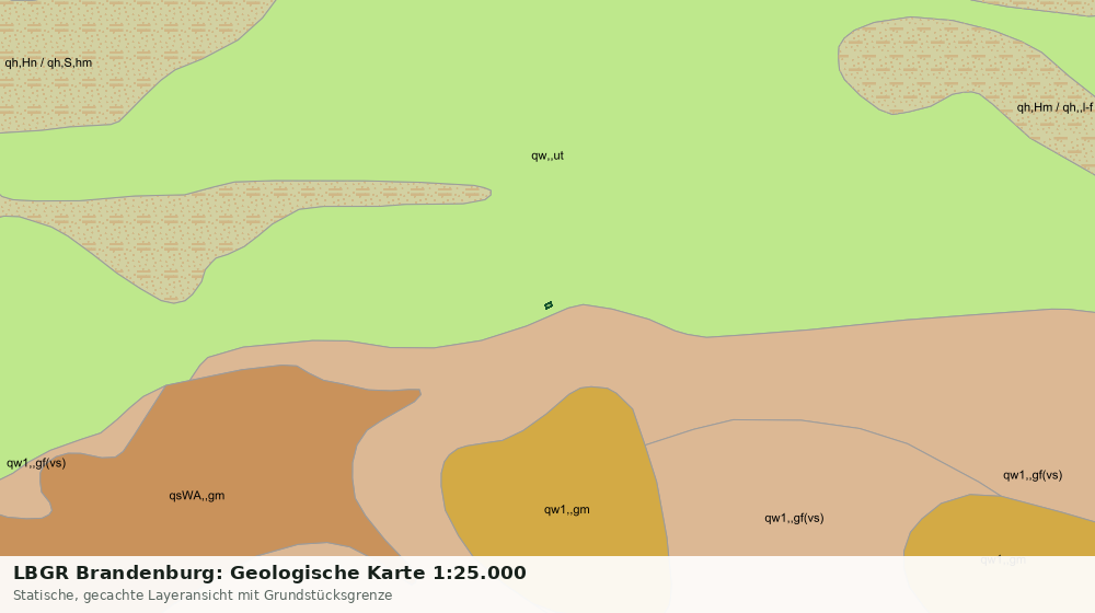 Statische Kartenansicht: LBGR Brandenburg: Geologische Karte 1:25.000
