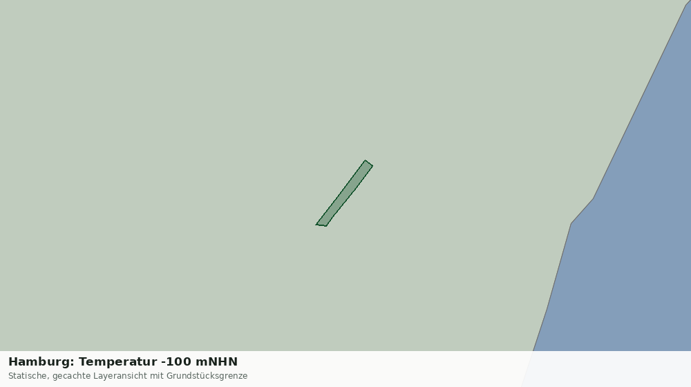 Statische Kartenansicht: Hamburg: Temperatur -100 mNHN