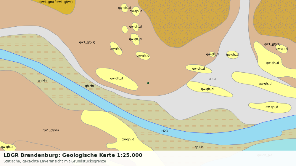 Statische Kartenansicht: LBGR Brandenburg: Geologische Karte 1:25.000