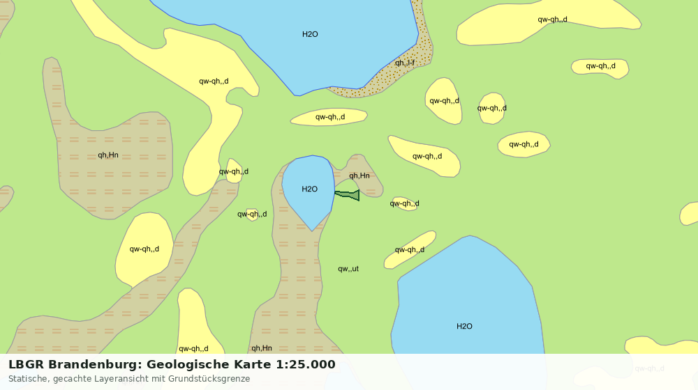 Statische Kartenansicht: LBGR Brandenburg: Geologische Karte 1:25.000