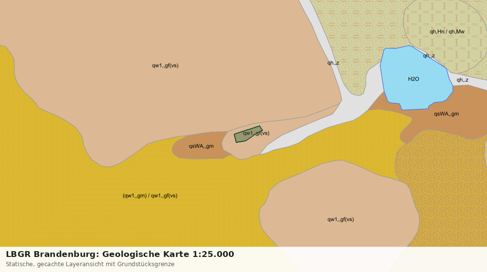 Statische Kartenansicht: LBGR Brandenburg: Geologische Karte 1:25.000