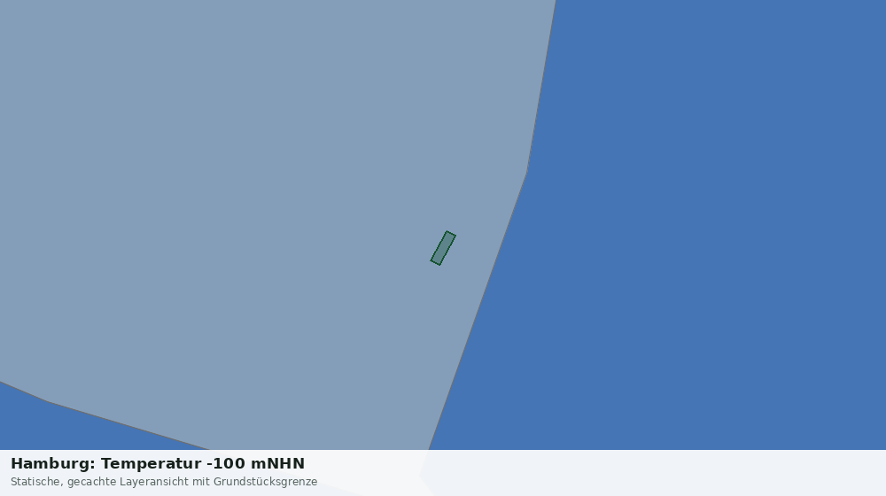 Statische Kartenansicht: Hamburg: Temperatur -100 mNHN