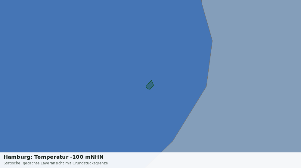 Statische Kartenansicht: Hamburg: Temperatur -100 mNHN