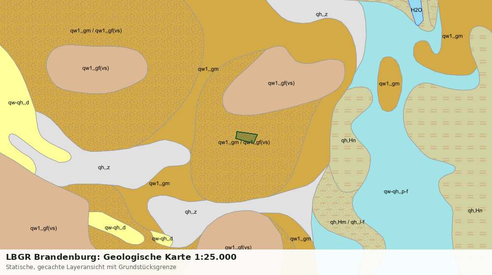 Statische Kartenansicht: LBGR Brandenburg: Geologische Karte 1:25.000