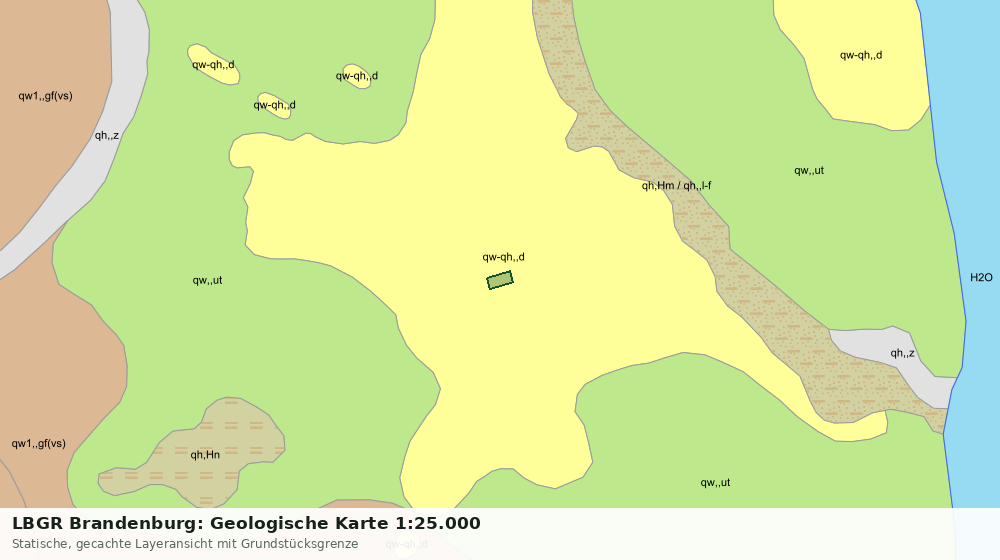 Statische Kartenansicht: LBGR Brandenburg: Geologische Karte 1:25.000
