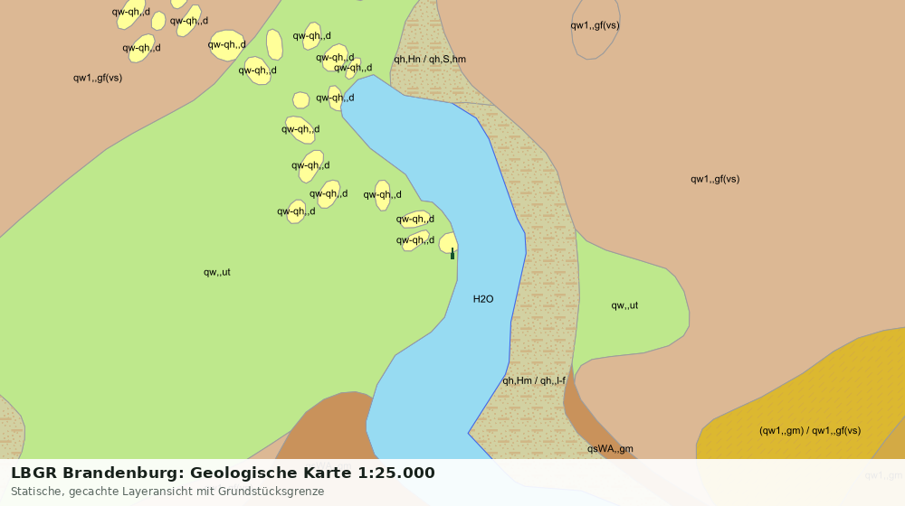 Statische Kartenansicht: LBGR Brandenburg: Geologische Karte 1:25.000