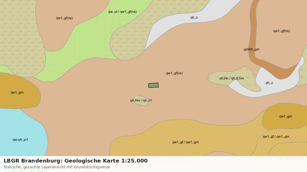Statische Kartenansicht: LBGR Brandenburg: Geologische Karte 1:25.000