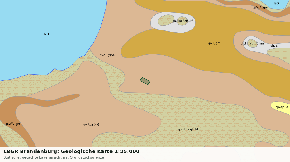 Statische Kartenansicht: LBGR Brandenburg: Geologische Karte 1:25.000