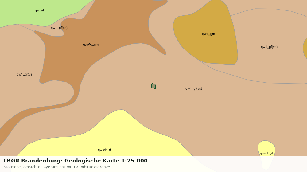 Statische Kartenansicht: LBGR Brandenburg: Geologische Karte 1:25.000