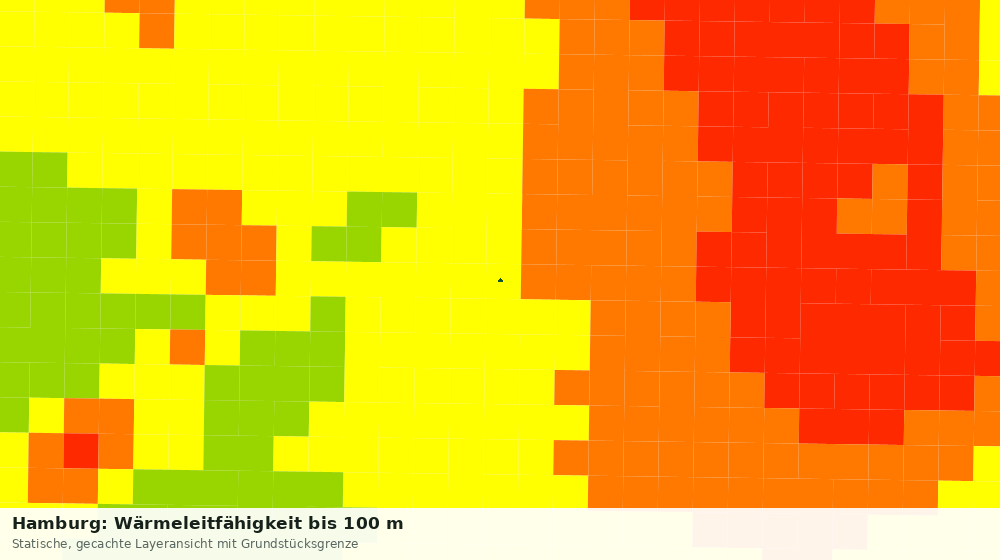 Statische Kartenansicht: Hamburg: Wärmeleitfähigkeit bis 100 m