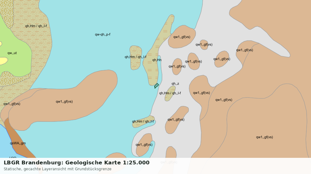 Statische Kartenansicht: LBGR Brandenburg: Geologische Karte 1:25.000