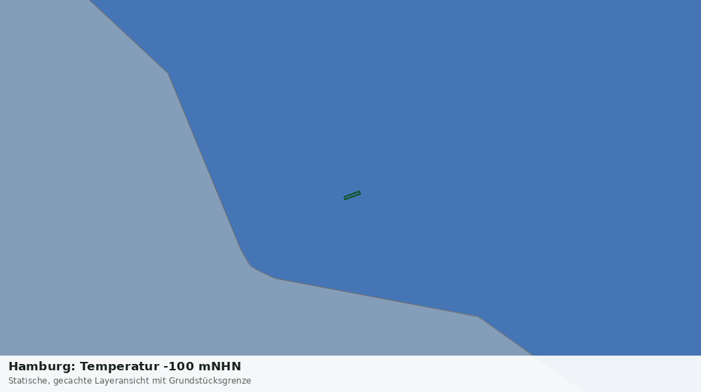 Statische Kartenansicht: Hamburg: Temperatur -100 mNHN
