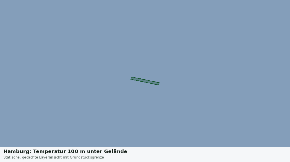 Statische Kartenansicht: Hamburg: Temperatur 100 m unter Gelände