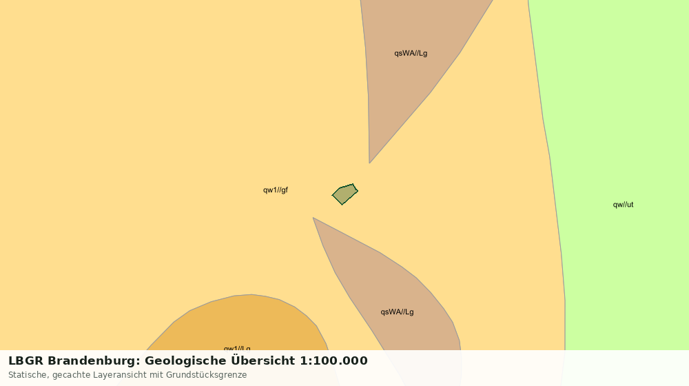 Statische Kartenansicht: LBGR Brandenburg: Geologische Übersicht 1:100.000