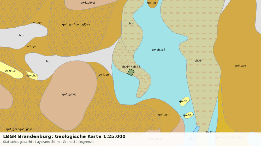 Statische Kartenansicht: LBGR Brandenburg: Geologische Karte 1:25.000