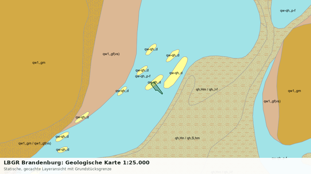Statische Kartenansicht: LBGR Brandenburg: Geologische Karte 1:25.000