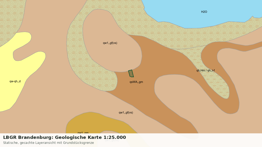 Statische Kartenansicht: LBGR Brandenburg: Geologische Karte 1:25.000