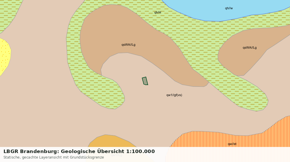 Statische Kartenansicht: LBGR Brandenburg: Geologische Übersicht 1:100.000