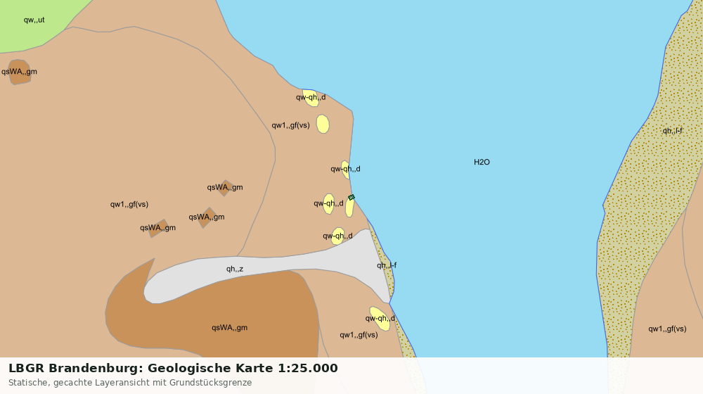 Statische Kartenansicht: LBGR Brandenburg: Geologische Karte 1:25.000