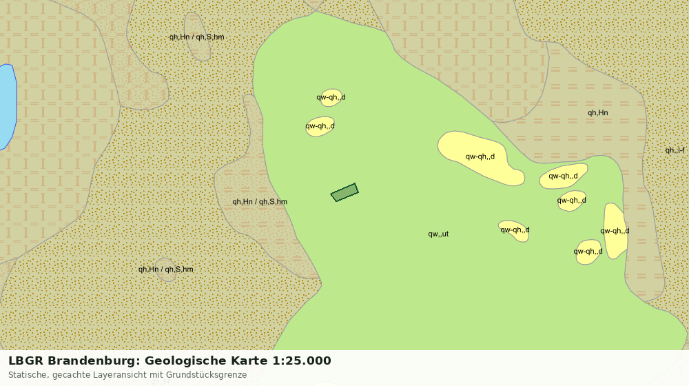Statische Kartenansicht: LBGR Brandenburg: Geologische Karte 1:25.000