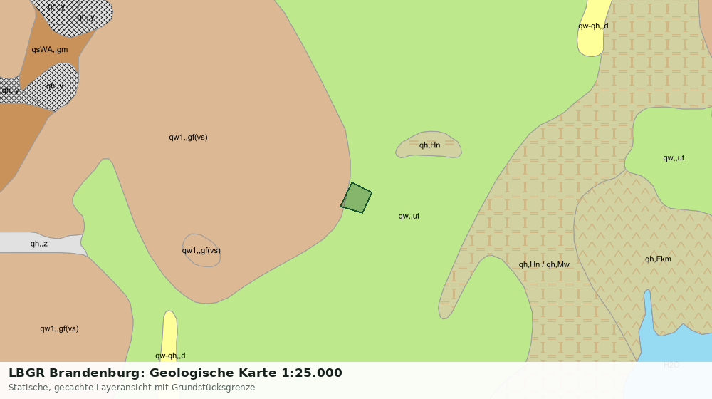 Statische Kartenansicht: LBGR Brandenburg: Geologische Karte 1:25.000