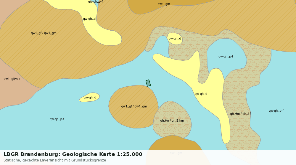 Statische Kartenansicht: LBGR Brandenburg: Geologische Karte 1:25.000