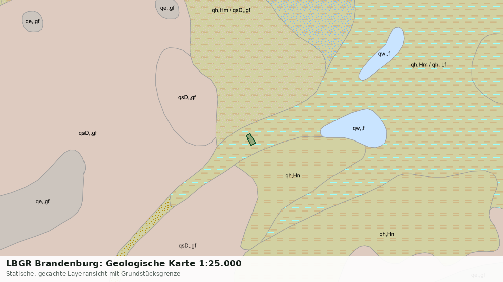 Statische Kartenansicht: LBGR Brandenburg: Geologische Karte 1:25.000