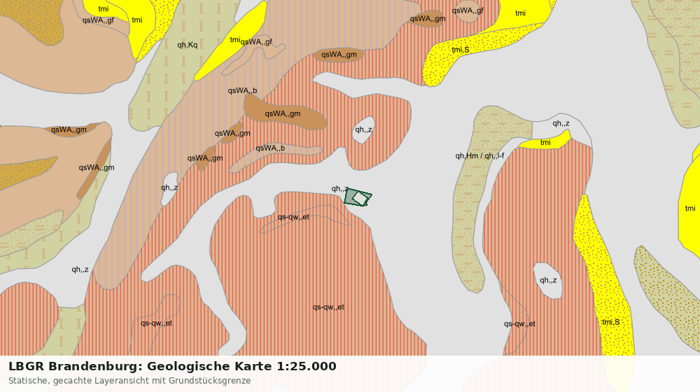 Statische Kartenansicht: LBGR Brandenburg: Geologische Karte 1:25.000
