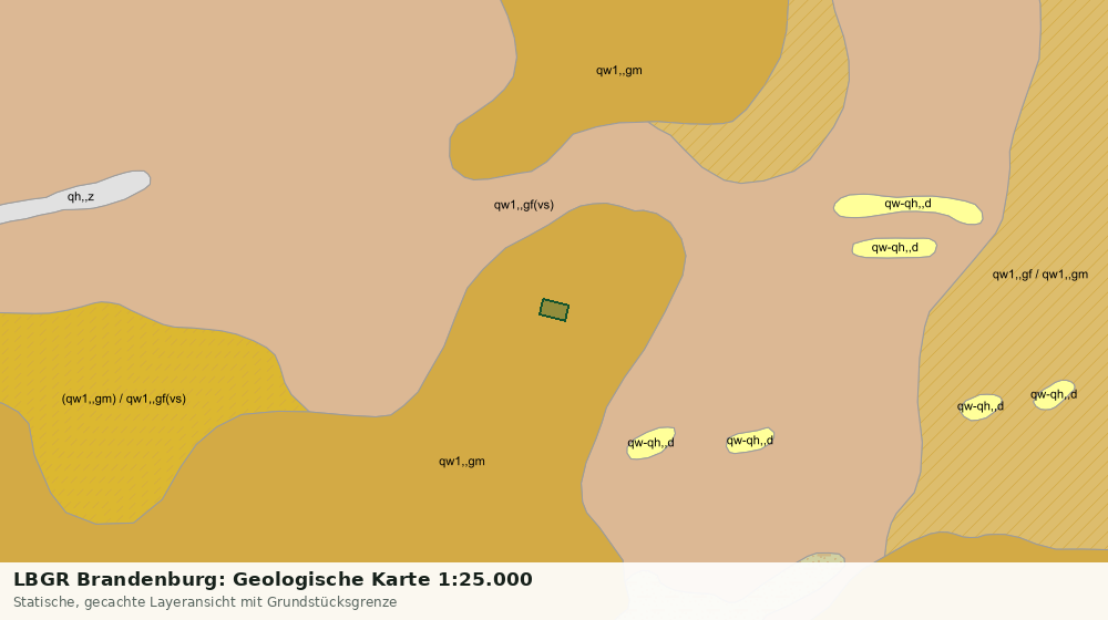 Statische Kartenansicht: LBGR Brandenburg: Geologische Karte 1:25.000