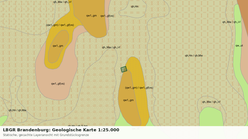 Statische Kartenansicht: LBGR Brandenburg: Geologische Karte 1:25.000