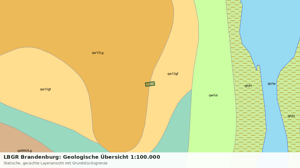 Statische Kartenansicht: LBGR Brandenburg: Geologische Übersicht 1:100.000