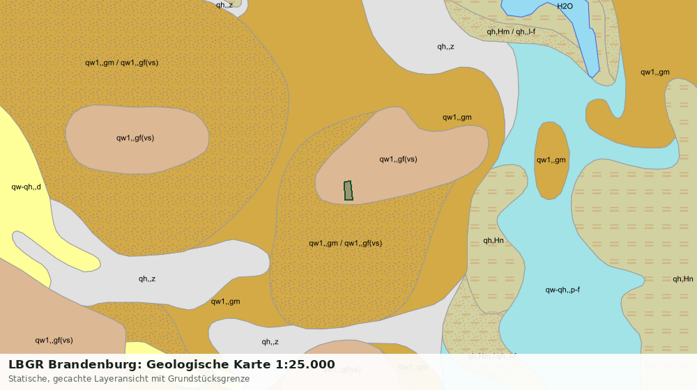 Statische Kartenansicht: LBGR Brandenburg: Geologische Karte 1:25.000