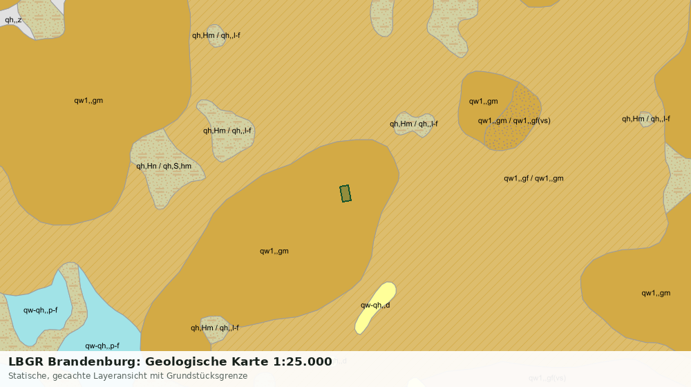 Statische Kartenansicht: LBGR Brandenburg: Geologische Karte 1:25.000