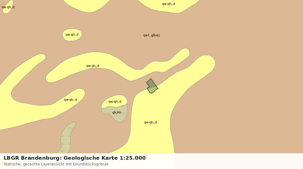 Statische Kartenansicht: LBGR Brandenburg: Geologische Karte 1:25.000