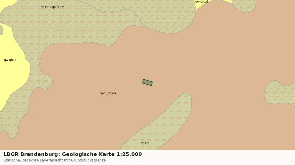 Statische Kartenansicht: LBGR Brandenburg: Geologische Karte 1:25.000