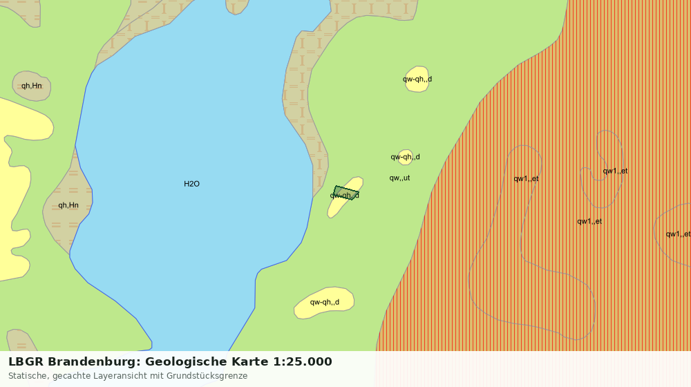 Statische Kartenansicht: LBGR Brandenburg: Geologische Karte 1:25.000
