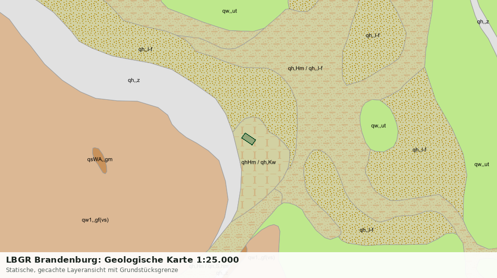 Statische Kartenansicht: LBGR Brandenburg: Geologische Karte 1:25.000