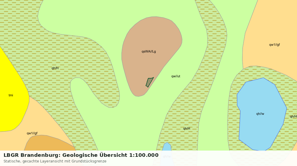 Statische Kartenansicht: LBGR Brandenburg: Geologische Übersicht 1:100.000