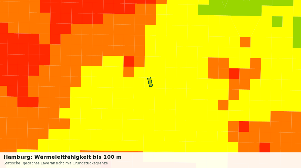 Statische Kartenansicht: Hamburg: Wärmeleitfähigkeit bis 100 m