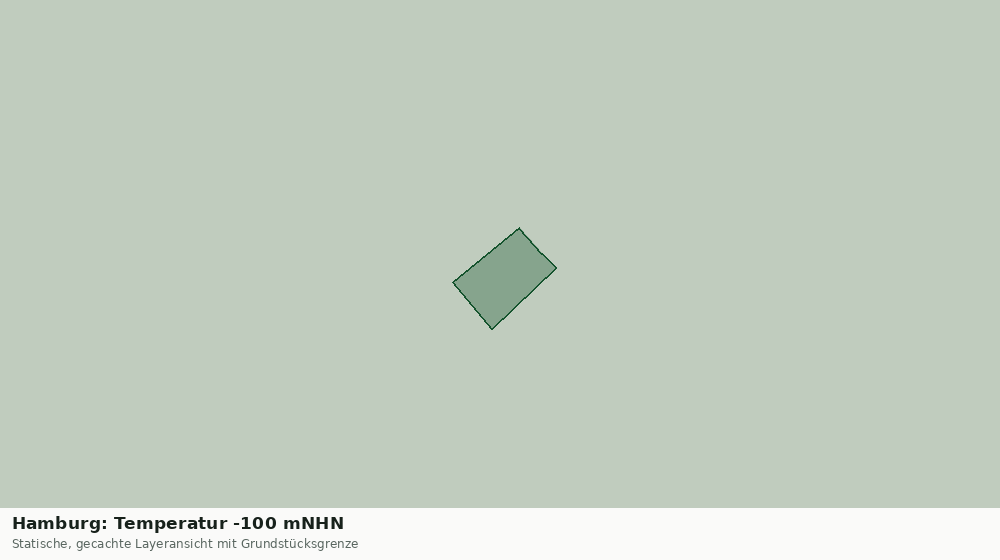Statische Kartenansicht: Hamburg: Temperatur -100 mNHN