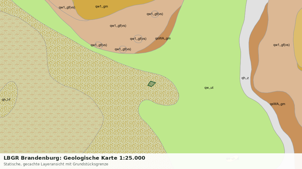 Statische Kartenansicht: LBGR Brandenburg: Geologische Karte 1:25.000